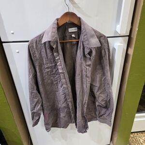 Men's Faded Purple Button-Up Jacket